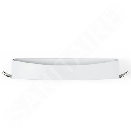 Compactor Clever Flip - Tablette avec crochets 440x110x70 mm, plastique blanc/chrome RAN9651