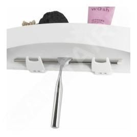Compactor Clever Flip - Tablette avec crochets 440x110x70 mm, plastique blanc/chrome RAN9651