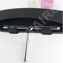 Compactor Clever Flip - Tablette avec crochets 440x110x70 mm, plastique noir/chrome RAN9652