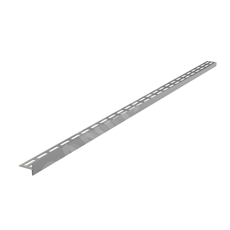 Alcadrain Douchegoten - Rail de mise à niveau du sol 1000 mm, à droite, hauteur du bord 14 mm, tapis en acier inoxydable