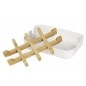 Compactor Organisateurs cosmétiques - Porte-savon, plastique blanc/bambou RAN10267