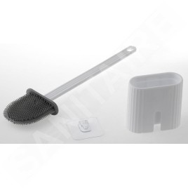 Aqualine Accessoires - Brosse WC mural avec support, blanc TF010