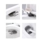 Aqualine Accessoires - Brosse WC mural avec support, blanc TF010