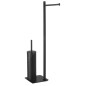 Sapho Gedy Flori - Porte-papier toilette et brosse WC, à poser, noir mat 113214