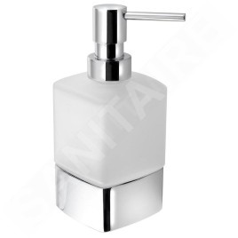 Sapho Accessoires de salle de bains Gedy - Distributeur de savon Lounge à poser, verre mat/chrome 545513