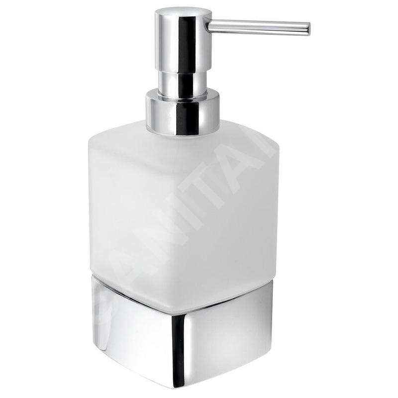 Sapho Accessoires de salle de bains Gedy - Distributeur de savon Lounge à poser, verre mat/chrome 545513