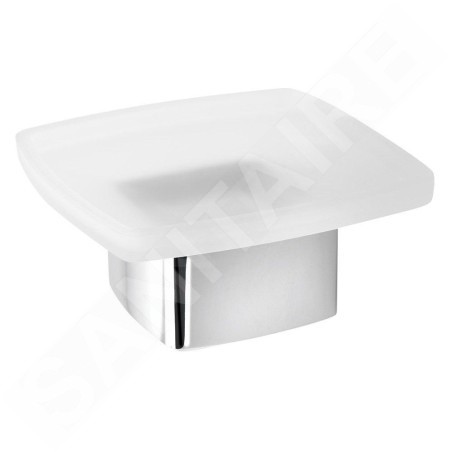 Sapho Accessoires de salle de bains Gedy - Distributeur de savon à poser Lounge, verre mat/chrome 545113