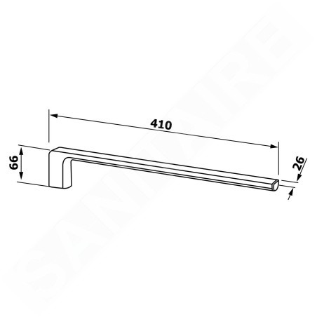 Sapho Gedy Pirenei - Porte-serviettes, longueur 410 mm, blanc mat PI2202