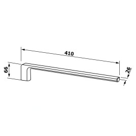 Sapho Gedy Pirenei - Porte-serviettes, longueur 410 mm, noir mat PI2214
