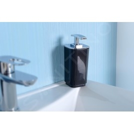 Sapho Gedy Seventy - Distributeur de savon à poser, noir/chrome 638214