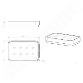 Sapho Gedy Seventy - Porte-savon à poser, blanc 631122
