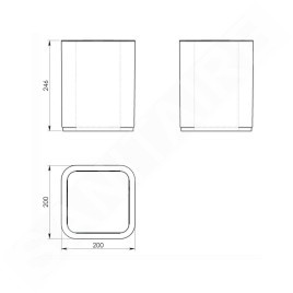 Sapho Gedy Seventy - Poubelle, 8 l, grise 630908