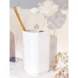 Sapho Gedy Seventy - Verre pour brosses à dents et dentifrice, à poser, blanc 639822