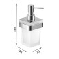 Sapho Gedy Samoa - Distributeur de savon avec support, verre dépoli / chrome A88113