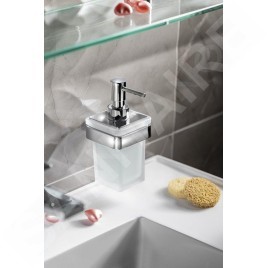 Sapho Gedy Samoa - Distributeur de savon avec support, verre dépoli / chrome A88113