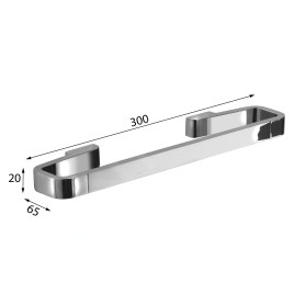 Sapho Gedy Samoa - Porte-serviettes, longueur 300 mm, noir mat A8213014