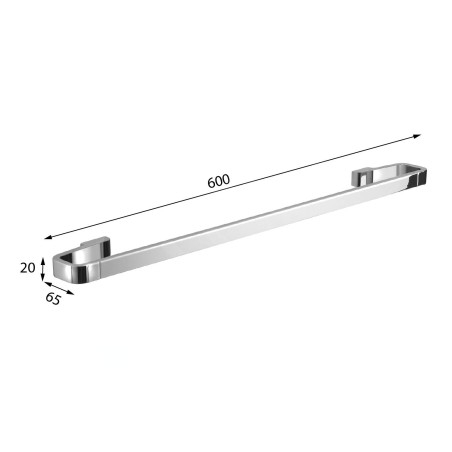 Sapho Gedy Samoa - Porte-serviettes, longueur 600 mm, chrome A8216013