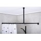 Sapho Accessoire Ridder - Support de tringle de douche d'angle, noir 59611