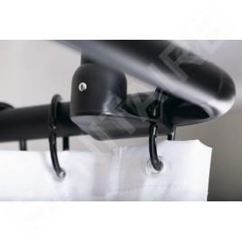 Sapho Accessoire Ridder - Support de tringle de douche d'angle, noir 59611