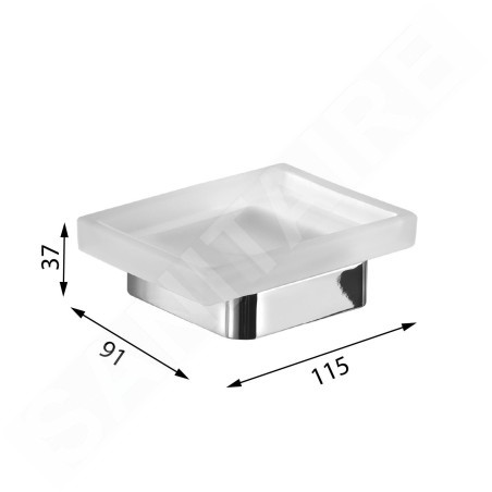 Sapho Gedy Samoa - Porte-savon avec support, verre dépoli/chrome A81113