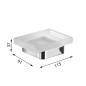 Sapho Gedy Samoa - Porte-savon avec support, verre mat/noir mat A81114