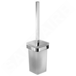 Sapho Gedy Samoa - Brosse WC murale avec support, verre mat/chrome A83313