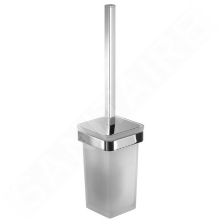 Sapho Gedy Samoa - Brosse WC murale avec support, verre mat/chrome A83313