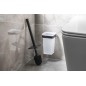 Sapho Gedy Samoa - Brosse WC murale, avec support, verre mat/noir mat A83314