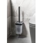 Sapho Gedy Samoa - Brosse WC murale, avec support, verre mat/noir mat A83314