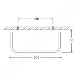 Steinberg 450 - Porte-serviettes, longueur 204 mm, chrome 450 2500