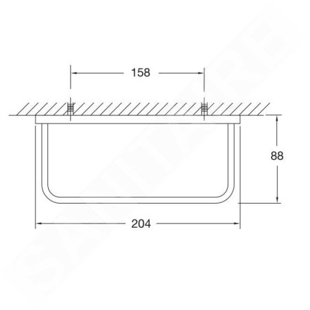 Steinberg 450 - Porte-serviettes, longueur 204 mm, chrome 450 2500