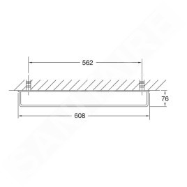 Steinberg 450 - Porte-serviettes, longueur 608 mm, chrome 450 2600