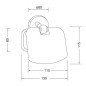 Steinberg 650 - Porte-papier toilette avec couvercle, chrome 650 2800
