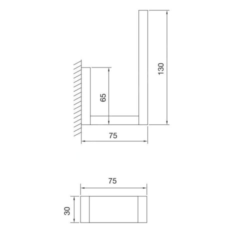 Steinberg 460 - Porte-papier toilette, chrome 460 2850