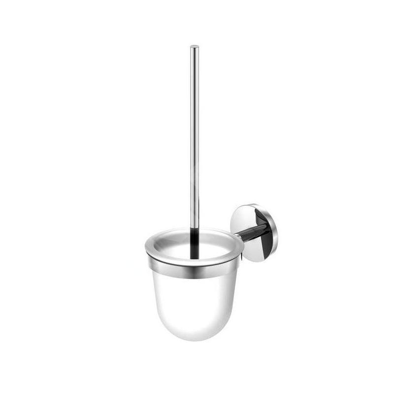Steinberg 650 - Brosse murale WC avec support, verre blanc / chrome 650 2911