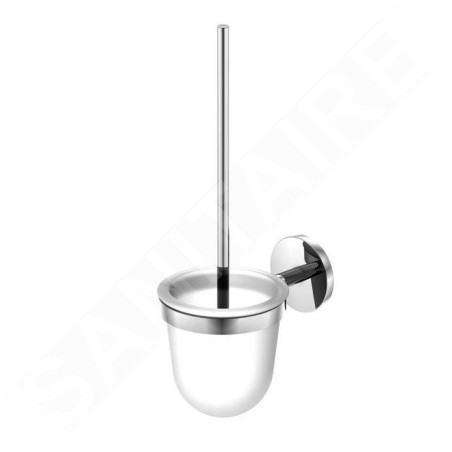 Steinberg 650 - Brosse murale WC avec support, verre blanc / chrome 650 2911
