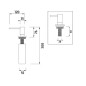 Nimco Autres - Distributeur de savon ou de désinfectant, 350 ml, encastré, acier inoxydable UNM 4031V-10