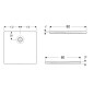 Geberit - Receveur de douche 80x80 cm, blanc 550.323.00.1