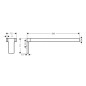 Axor Universal Rectangular - Porte-serviettes, longueur 380 mm, chrome 42622000
