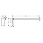 Axor Universal Rectangular - Porte-serviettes, longueur 380 mm, chrome 42626000