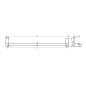 Axor Universal Rectangular - Porte-serviettes, longueur 800 mm, chrome 42683000