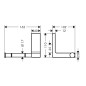Axor Universal Rectangular - Porte-papier, chrome 42656000