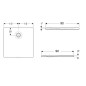 Geberit - Receveur de douche 90x90 cm, blanc 550.324.00.1