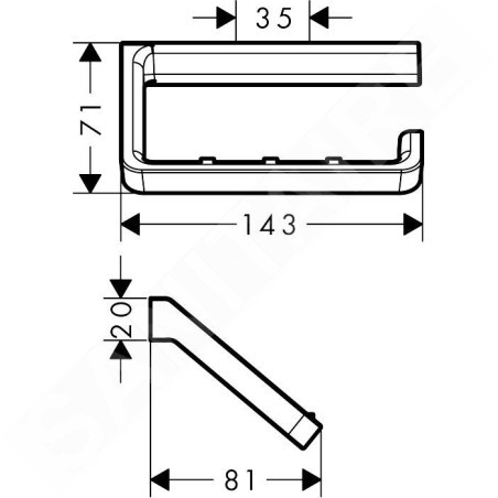 Axor Universal - Porte-papier, noir mat 42846670