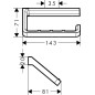 Axor Universal - Porte-papier, noir mat 42846670