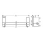 Axor Universal Rectangular - Barre de soutien, longueur 300 mm, chrome 42613000