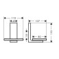 Axor Universal Rectangular - Porte-savon avec support, blanc/chrome 42605000