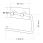 Sapho Accessoires - Porte-papier toilette à collet, noir mat 33211 Sapho Accessoires - Porte-papier toilette à collet, noir mat 33211