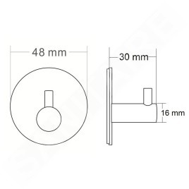 Sapho Accessoires - Patère autocollant, noir mat 32204