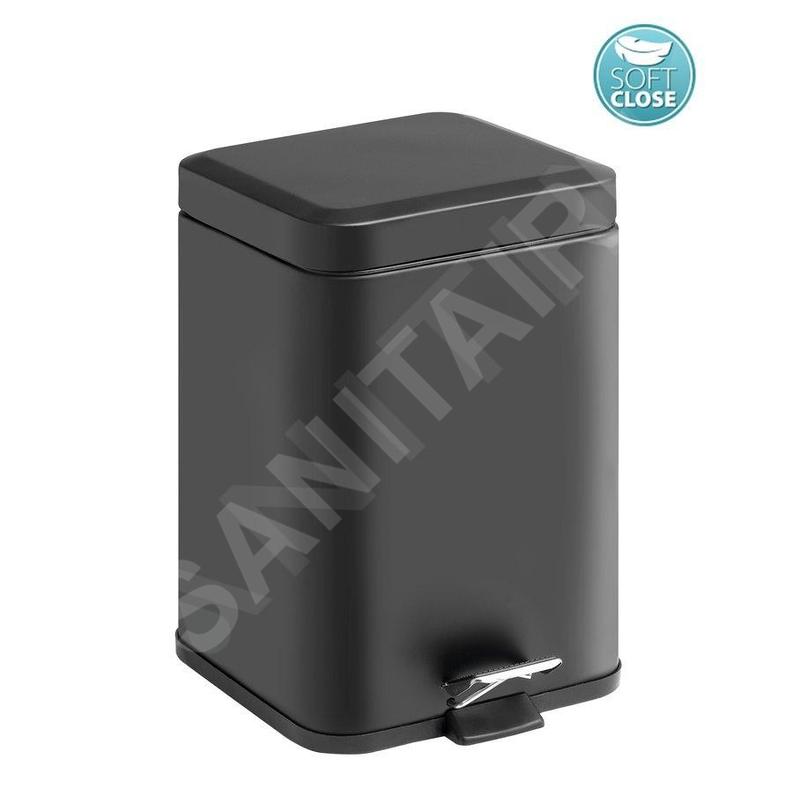 Sapho Accessoires de salle de bains Gedy - Poubelle 5 l, SoftClose, noir mat 230914